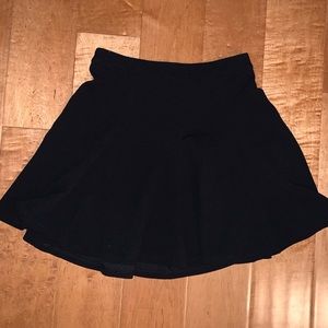 Simple Black Skater Skirt with back zipper